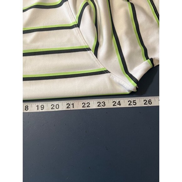 Nike Golf Tour / DisneyWorld  Performance Polo Shirt XXL White Green Striped - Picture 9 of 10